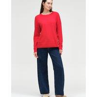 Chinti & Parker Slouchy Crew Neck Jumper with Wool Red