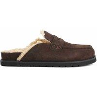 Dune London Suede Slip On Loafers Brown