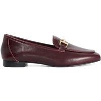 Dune London Wide Fit Leather Snaffle Trim Loafers Burgundy