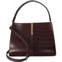 Dune London Leather Grab Bag Burgundy
