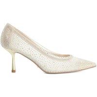 Dune London Sparkle Mesh Detail Court Shoes Gold