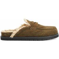 Dune London Suede Slip On Loafers Khaki