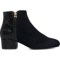 Dune London Suede Block Heel Ankle Boots Black