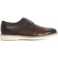 Dune London Leather Textured Casual Shoes Dark Brown