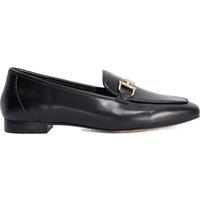 Dune London Wide Fit Leather Snaffle Trim Loafers Black
