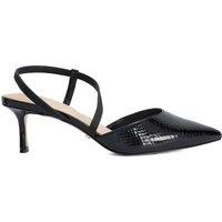 Dune London Leather Asymmetric Court Shoes Black