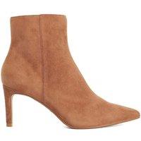 Dune London Suede Stiletto Heel Pointed Toe Ankle Boots Taupe