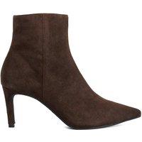 Dune London Wide Fit Suede Stiletto Heel Ankle Boots Brown