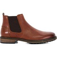 Dune London Wide Fit Leather Pull On Chelsea Boots Tan