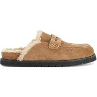 Dune London Suede Slip On Loafers Light Brown