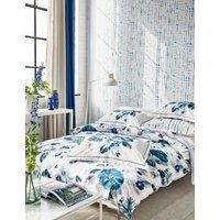 Designers Guild Pure Cotton Percale Indigo Flower Bedding Set White Mix