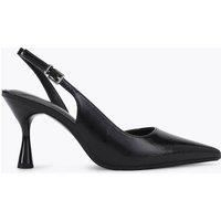 Kurt Geiger Patent Flared Heel Pointed Court Shoes Black