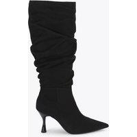 Kurt Geiger Suede Pointed Knee High Boots Black