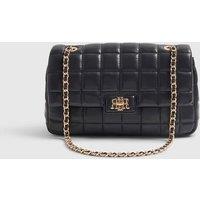 River Island Quilted Chain Strap Shoulder Bag Black