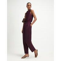 River Island Pleated Barrel Leg Trousers Purple