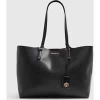 River Island Faux Leather Tote Bag Black