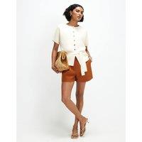 River Island Belted Cardigan Cream