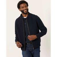 FatFace Wool Blend Bomber Jacket Navy