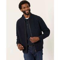 FatFace Wool Blend Bomber Jacket Navy