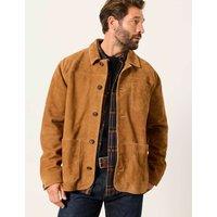 FatFace Suede Worker Jacket Light Brown