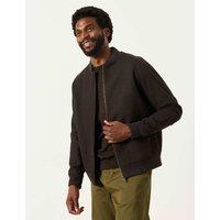 FatFace Wool Blend Bomber Jacket Brown