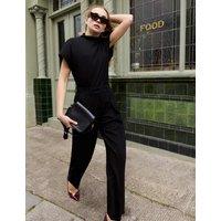 BAUKJEN Jersey High Neck Relaxed Fit Top Black