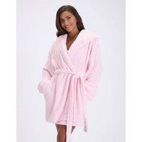 Boux Avenue Fluffy Short Dressing Gown Pink