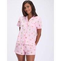 Boux Avenue Teddy Bear Fleece Short Pyjama In A Bag Pink Mix