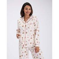 Boux Avenue Fleece Hedgehog Pyjama Set in a Bag Cream