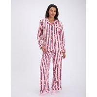 Boux Avenue Fleece Popcorn Pyjama Set in a Bag Burgundy