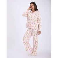 Boux Avenue Fleece Cowgirl Pyjama Set in a Bag Cream