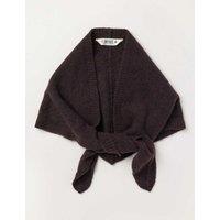 FatFace Wool Blend Triangle Scarf with Alpaca Chocolate