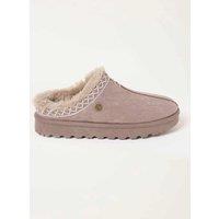 FatFace Faux Fur Lined Mule Slippers Natural