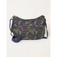 FatFace Canvas Leaf Print Cross Body Bag Teal Mix