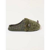 FatFace Dino Novelty Mule Slippers Green Mix