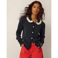 Monsoon Collared Cardigan Navy Mix