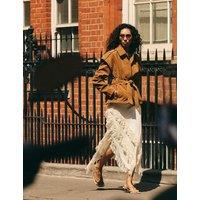 River Island Suedette Belted Jacket Tan
