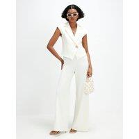 River Island Sleeveless Jumpsuit Cream
