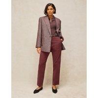 White Stuff Twister Cord Tapered Trousers Pink