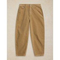 White Stuff Cotton Rich Cord Barrel Leg Trousers Green