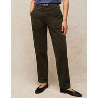 White Stuff Cotton Rich Cord Tapered Trousers Green
