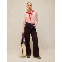 White Stuff Ayla Cord Wide Leg Trousers Brown