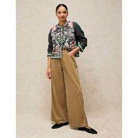 White Stuff Ayla Cord Wide Leg Trousers Green