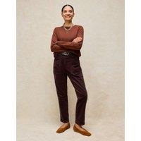 White Stuff Twister Cord Tapered Trousers Brown