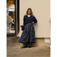 Nobody's Child Emily Checked Midi Kilt Skirt Blue Mix