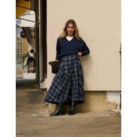 Nobody's Child Emily Checked Midi Kilt Skirt Blue Mix