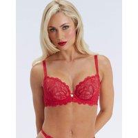 Boux Avenue Mollie Lace Wired Plunge Bra (B-G) Red