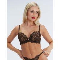 Boux Avenue Mollie Lace Wired Plunge Bra (B-G) Chocolate
