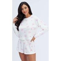 Boux Avenue Velour Pyjama Set Ivory Mix