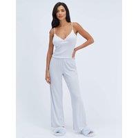 Boux Avenue Pointelle Frill Cami Pyjama Set Light Blue